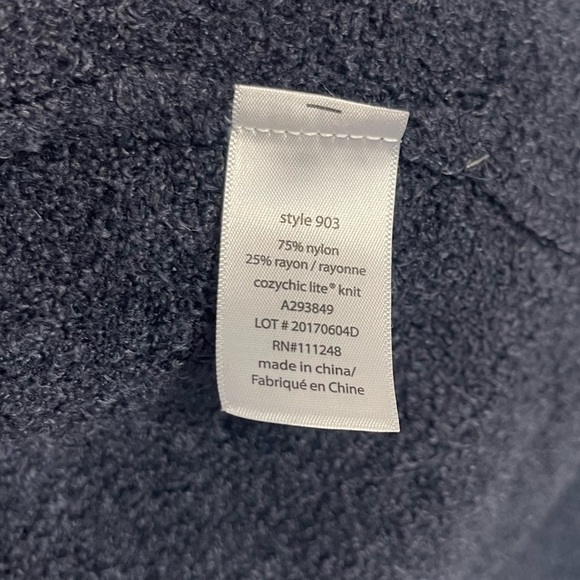 Barefoot Dreams CozyChic Lite Island Wrap Open Front Cardigan Sweater Blue 903 - Picture 12 of 15